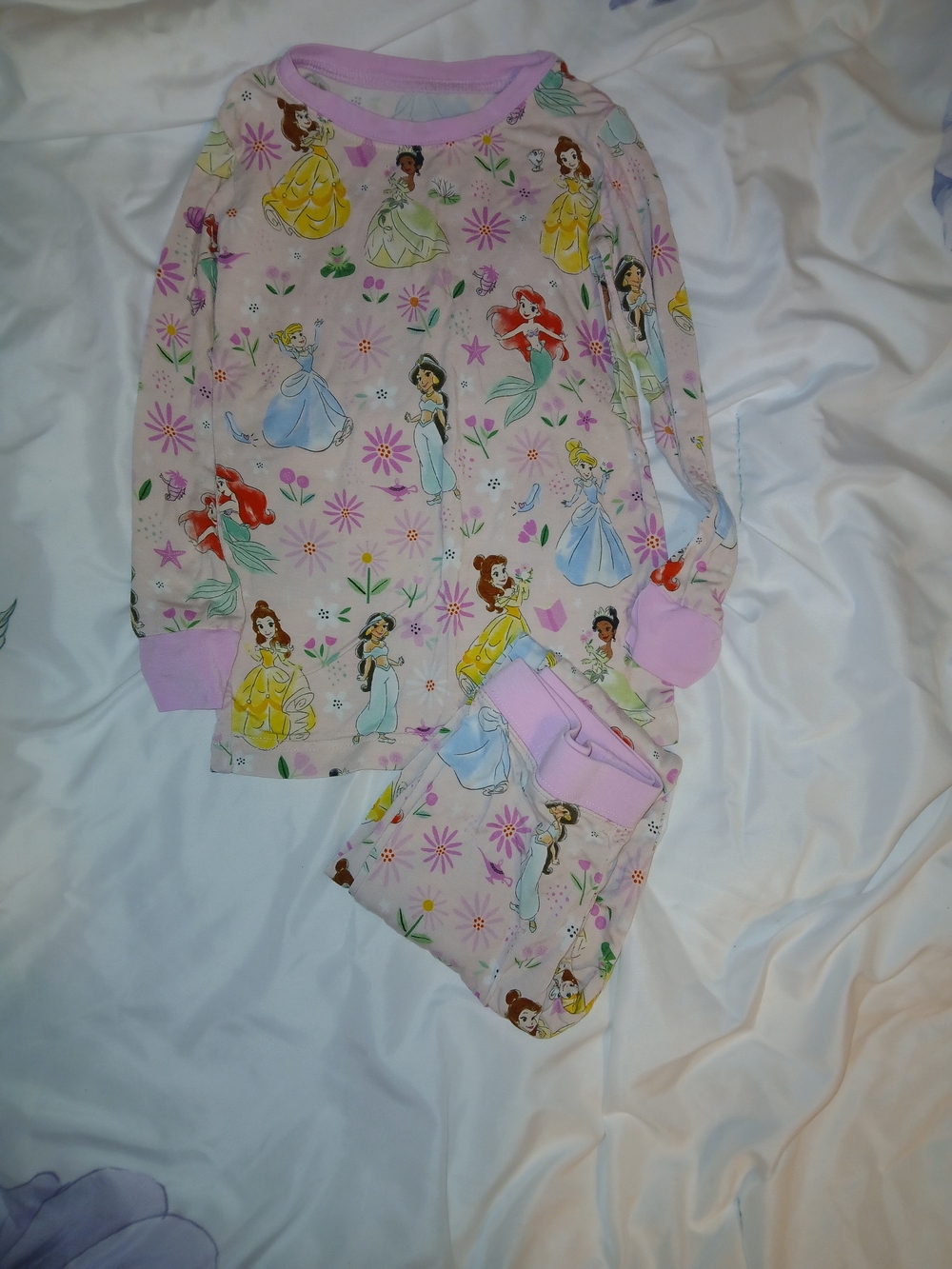 Little Sleepies Pink Princess Print Pajama Set